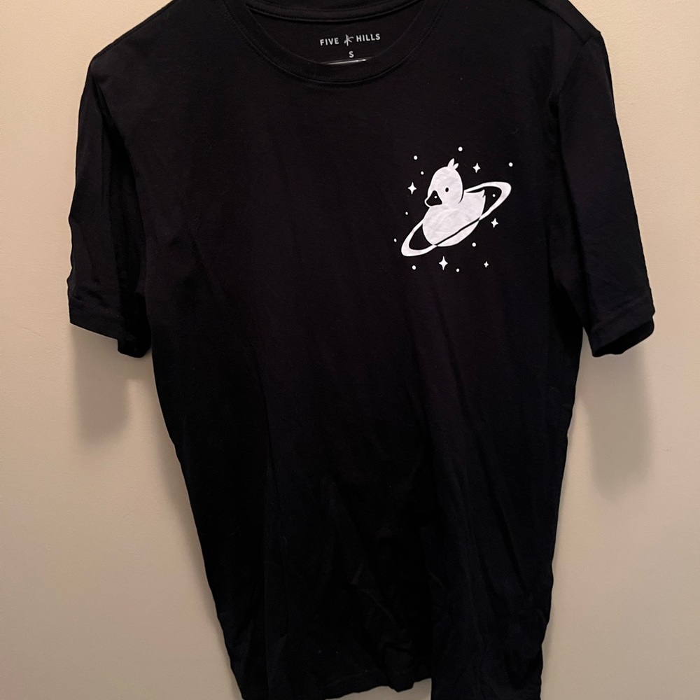 Quackity DreamSMP MCYT Planet Duck Five Hills Black Shirt Merch